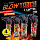 Load image into Gallery viewer, Freedom Design Refillable Blow Torch Gas Lighter - 7cm x 12cm