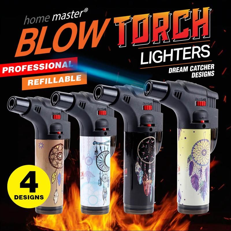 Dream Catcher Design Refillable Blow Torch Gas Lighter - 7cm x 12cm