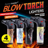 Load image into Gallery viewer, Dream Catcher Design Refillable Blow Torch Gas Lighter - 7cm x 12cm
