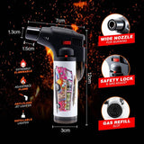 Load image into Gallery viewer, Hippie Van Design Refillable Blow Torch Gas Lighter - 7cm x 12cm