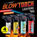 Load image into Gallery viewer, Pineapple Design Refillable Blow Torch Gas Lighter - 7cm x 12cm