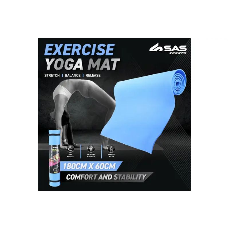 Exercise Yoga Mat - 180cm x 60cmx 0.5cm