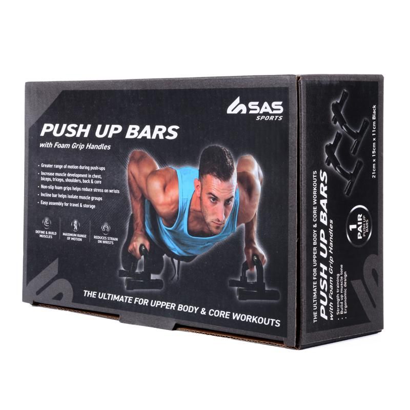 Foam Grip Push Up Bars - 21cm x 15cm x 11cm