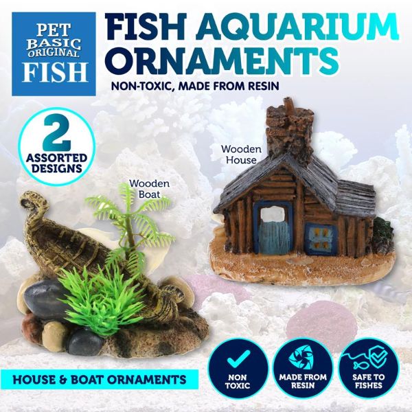 Fish Aquarium Ornament - 11cm x 10cm x 8cm