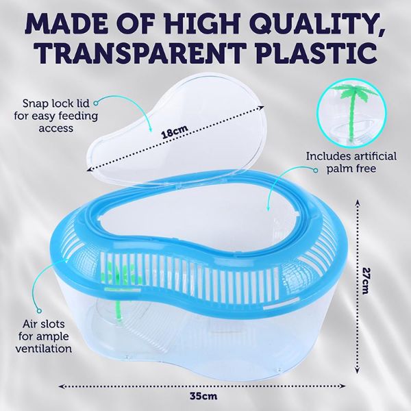 Fish Tank Plastic - 35cm x 27cm x 18cm
