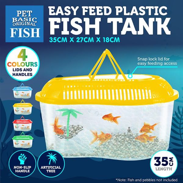 Fish Tank Plastic - 35cm x 27cm x 18cm