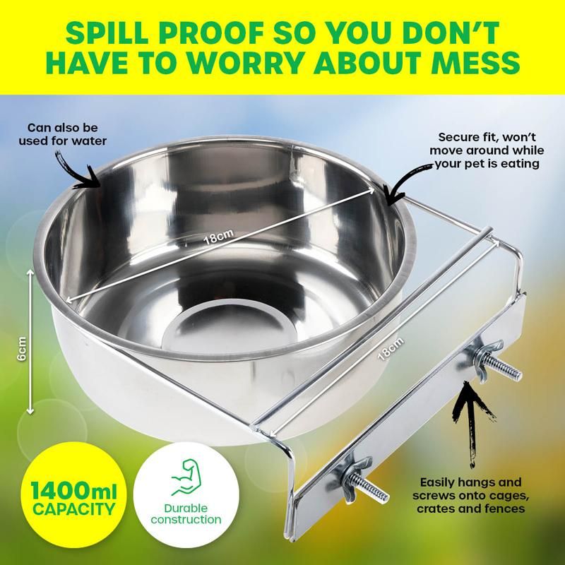 Stainless Steel Bird Feeder - 18cm | 1400ml