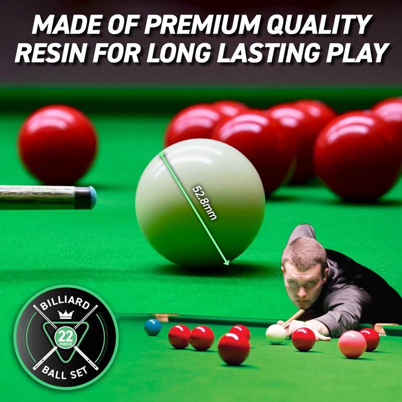 Snooker Ball Boxed Set - 52.8mm Resin Balls