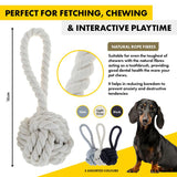 Load image into Gallery viewer, Small Rope Tug Toy with Ball - 16cm x 6.9cm