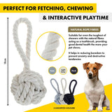 Load image into Gallery viewer, Medium Rope Tug Toy with Ball - 18cm x 7.8cm