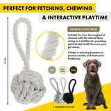 Load image into Gallery viewer, Large Rope Tug Toy with Ball - 21cm x 8.8cm
