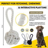 Load image into Gallery viewer, Large Rope Tug Toy with Ball - 21cm x 8.8cm
