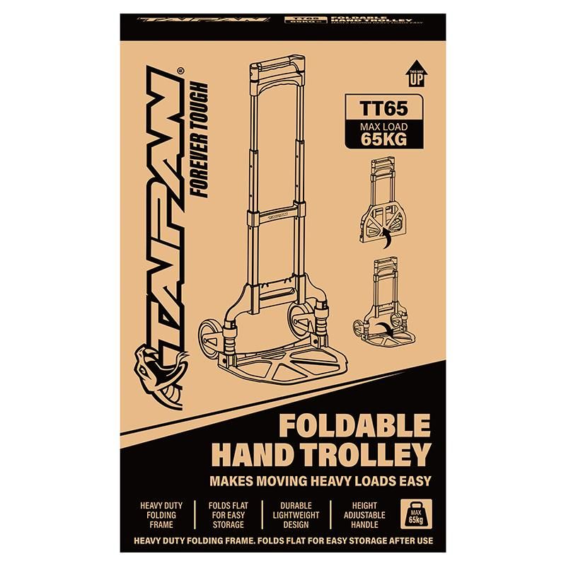 Foldable Hand Trolley - 65kg Capacity