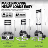 Load image into Gallery viewer, Foldable Hand Trolley - 65kg Capacity