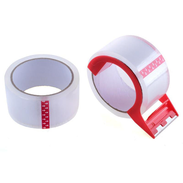 2 Pack Packaging Tape with Dispenser Value Pack