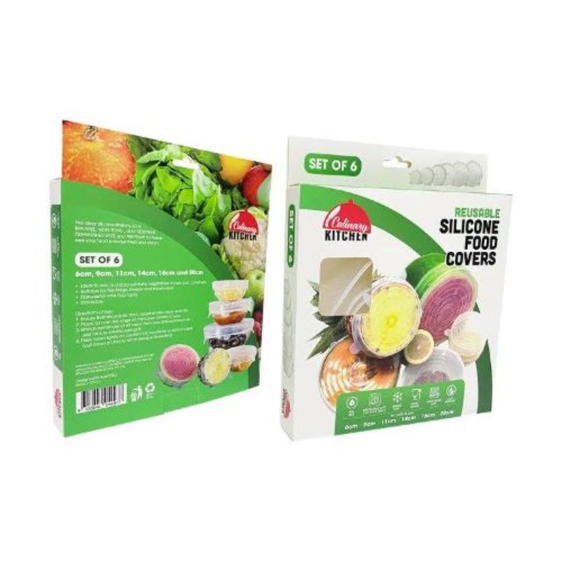 6 Pack Reusable Microwave Food Covers