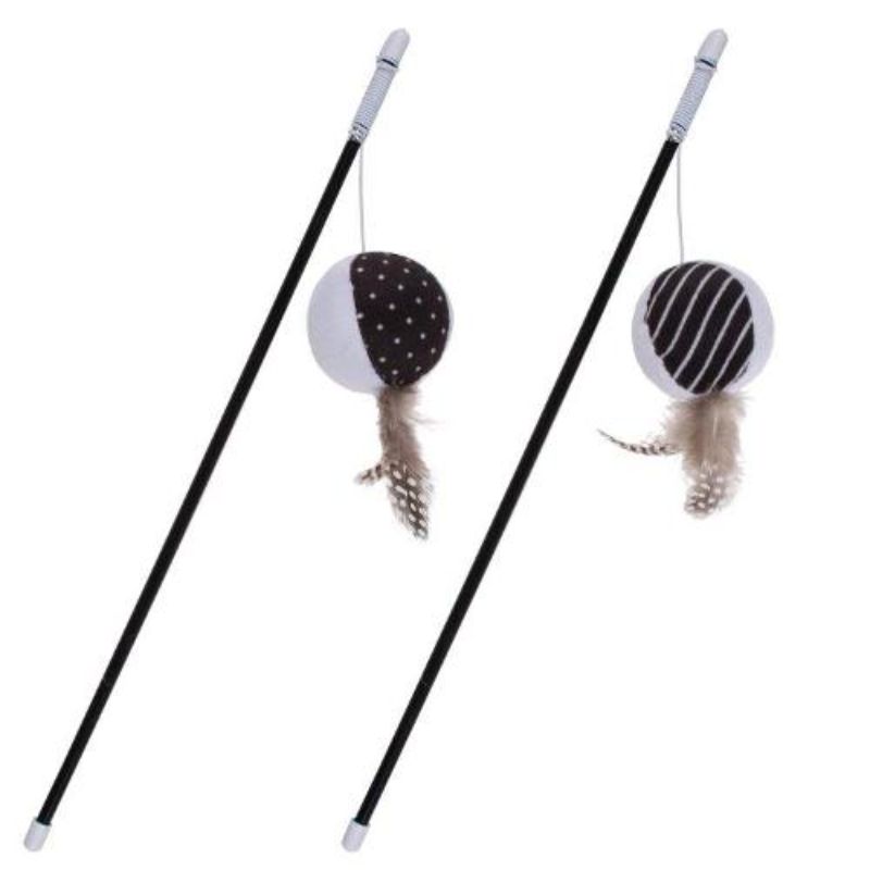 Pets BW Cat Play Rod Ball Toy - 46cm