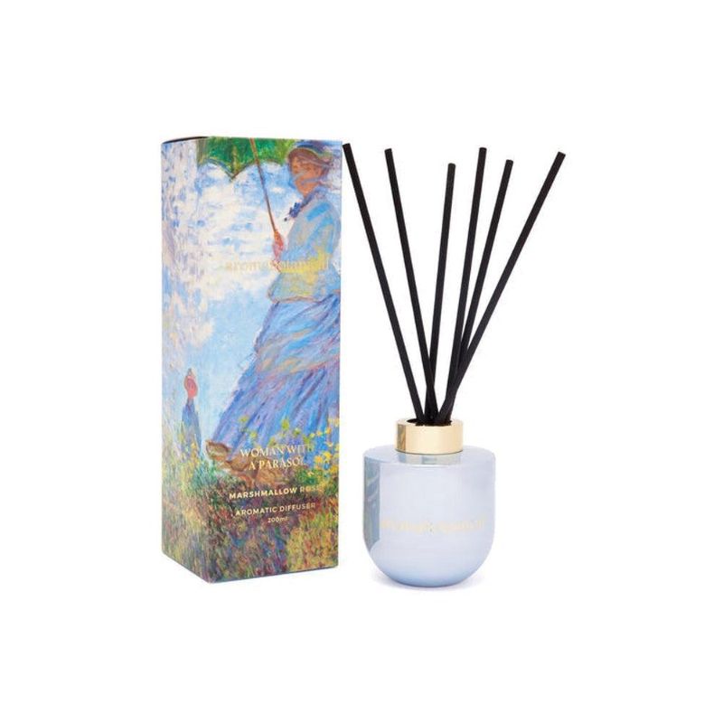 Aromabotanical Woman with a Parsol Marshmallow Rose Aromatic Reed Diffuser - 200ml