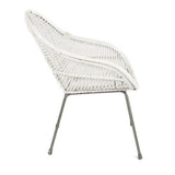 Load image into Gallery viewer, White Rattan Malta Armchair - 86.5cm x 67cm x 68cm