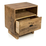 Load image into Gallery viewer, Natural Rustic Mango Wood Side Drawer - 61cm x 38cm x 56cm
