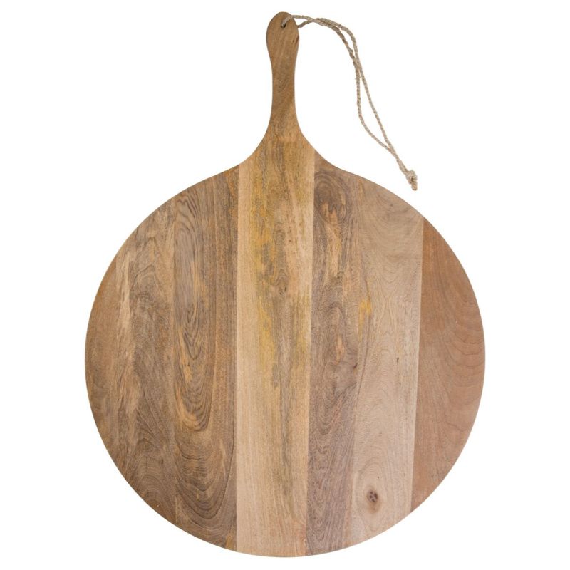 Natural Extra Large Mango Wood Round Serving Board - 104cm x 76cm x 4cm