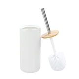 Load image into Gallery viewer, Bano White Ceramic Toilet Brush Set - 10.5cm x 10.5cm x 37.5cm
