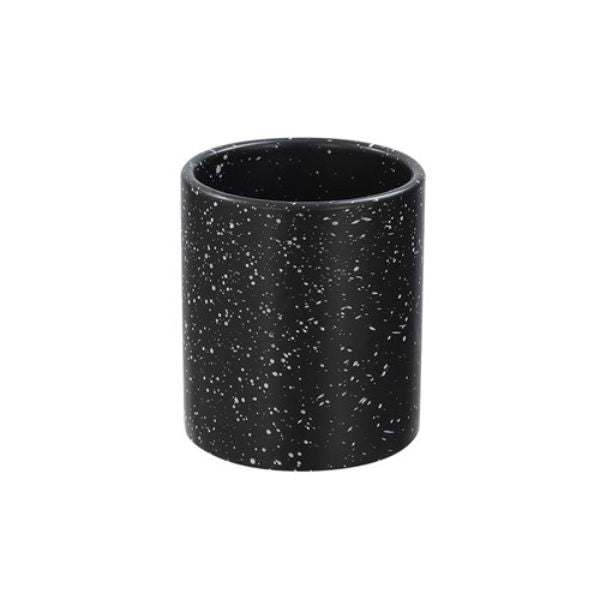 Bano Black Speckle Ceramic Bathroom Cup - 8cm x 8cm x 9cm