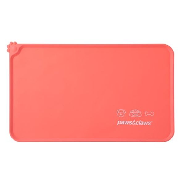 Rectangle Non Slip Silicone Pet Food Mat - 49cm x 30cm