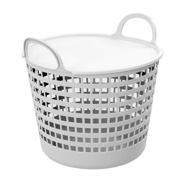 Flexi Laundry Basket With Lid - 26L | 40cm x 38cm x 37.3cm