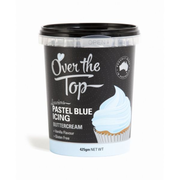 Over The Top Buttercream Pastel Blue Icing - 425g