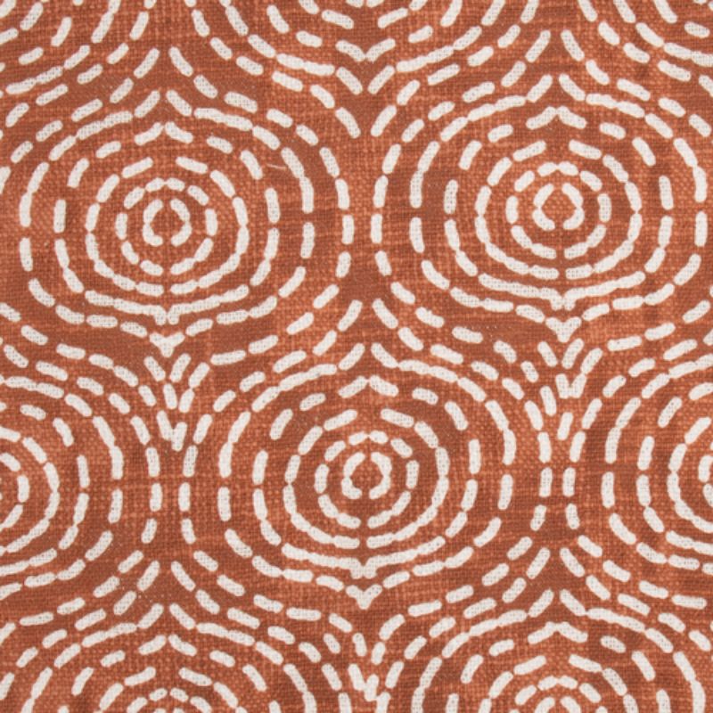 Rust Printed Cotton Slub Cushion Prefilled - 45cm x 45cm x 10cm