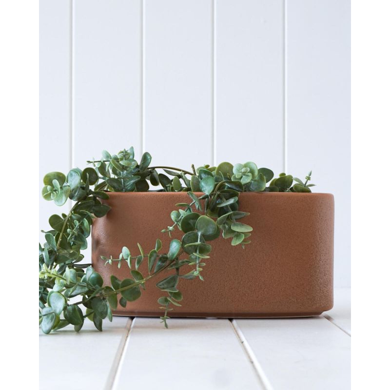 Rust Antibes Ceramic Pot Planter Vase - 25cm x 10cm x 13cm