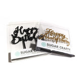 Load image into Gallery viewer, Silver Happy Anniversary Cake Topper - 11cm x 17.5cm
