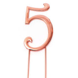 Load image into Gallery viewer, Number 5 Rose Gold Cake Topper - 7cm