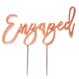 Load image into Gallery viewer, Engaged Rose Gold Plated Cake Topper - 6cm