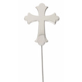 Load image into Gallery viewer, Silver Cross Plated Cake Topper