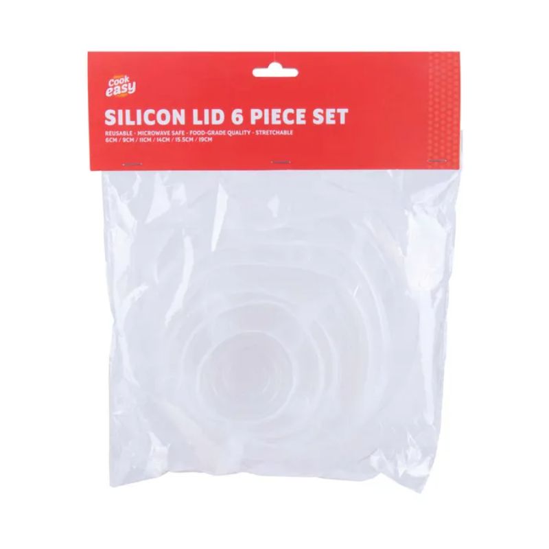 6 Pack Cook Easy Silicon Lid Set