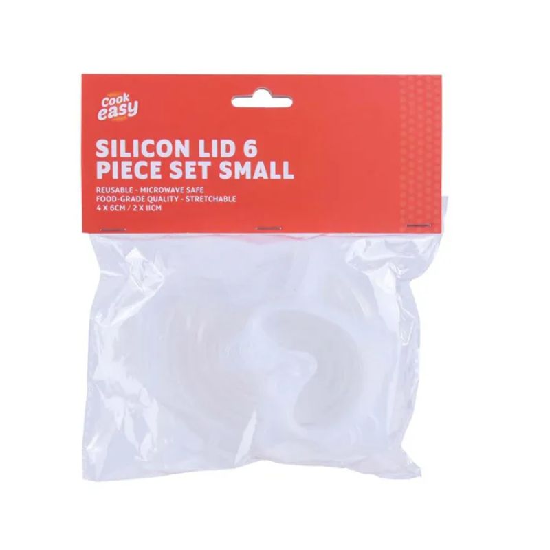 6 Pack Cook Easy Small Silicone Lid Set