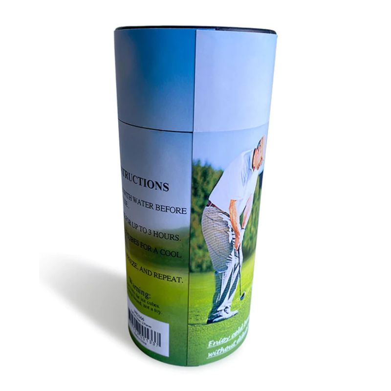 2 Pack Silver Golf Ball Ice Cubes - 7.5cm x 7.5cm x 16.5cm