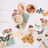 Load image into Gallery viewer, 4 Pack Rose Ceramic Butterfly Coaster Gift Box - 10cm x 10cm