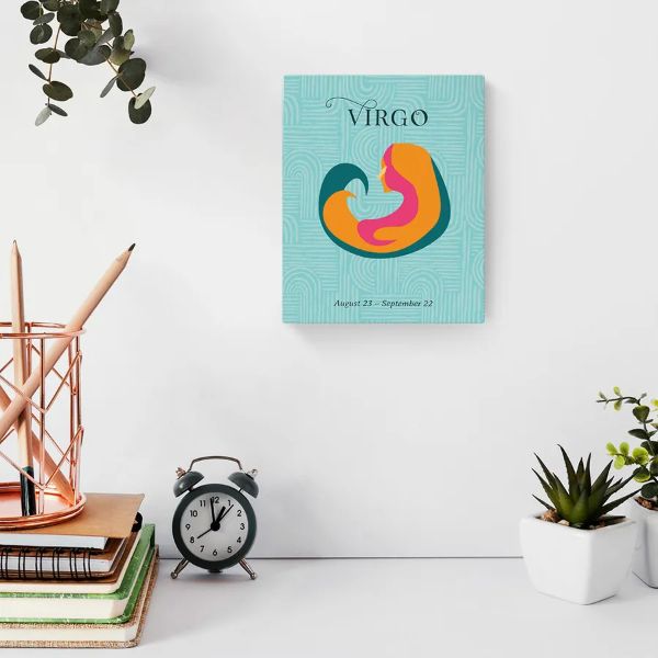 Zodiac Virgo Block Plaque - 20cm x 25cm