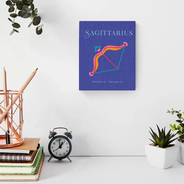 Zodiac Sagittarius Block Plaque - 20cm x 25cm