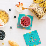 Load image into Gallery viewer, 4 Pack Ceramic Zodiac Libra Coaster Gift Box