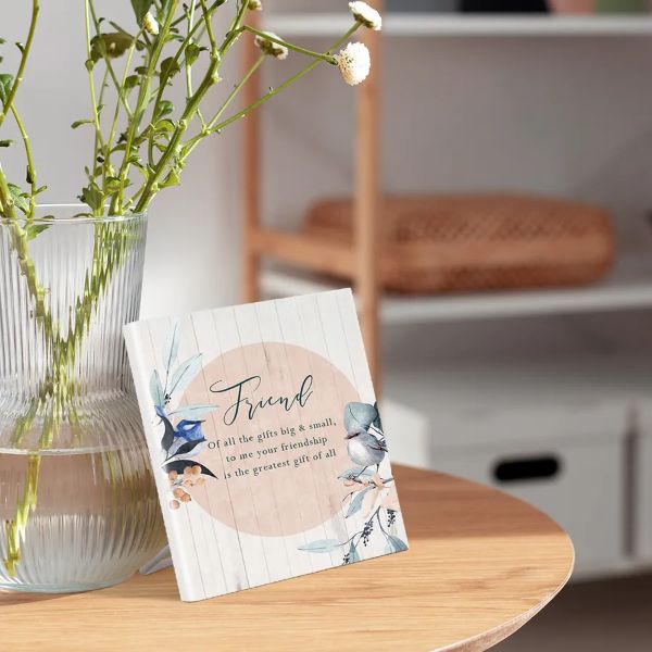 Wren Friend Sentiment Plaque - 12cm x 15cm