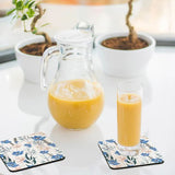 Load image into Gallery viewer, 6 Pack Wren Floral Coaster - 10cm x 10cm