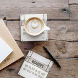 Load image into Gallery viewer, Set of 4 Fathers Day Vintage 8 Square Ceramic Coasters - 10cm x 10cm