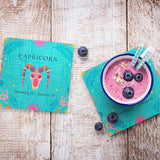 Load image into Gallery viewer, 4 Pack Ceramic Zodiac Capricorn Coaster Gift Box