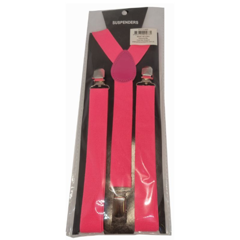 Neon Pink Suspenders