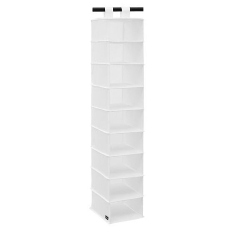 White Kloset 9 Section Organiser - 34cm x 22cm x 120cm