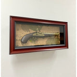 Load image into Gallery viewer, Antique Plastic Gun Timber Frame with Glass Face - 56cm x 27cm x 9.5cm